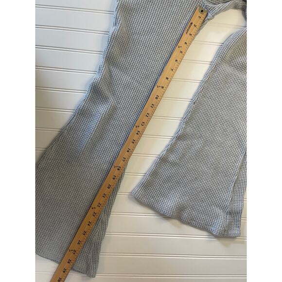 Aerie Waffleknit Gray Flare Leggings Pants Lounge Size Womens Medium - Picture 4 of 8